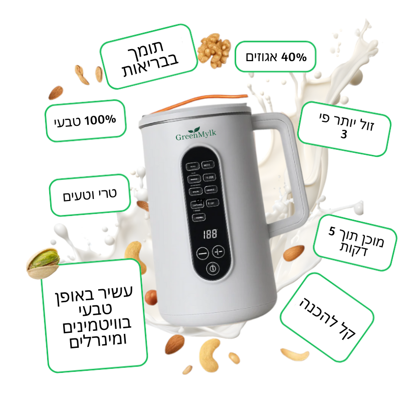 GreenMylk – מכשיר להכנת חלב צמחי
